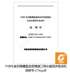 TYBPE隔爆型變頻調速三相永磁同步電動機-BT4-說明書 